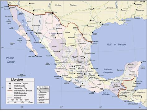 map of mexico pacific coast.